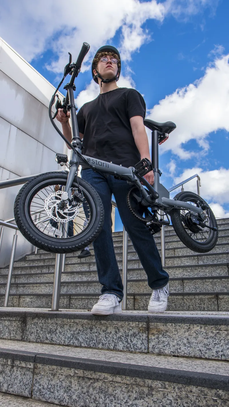 estarli e16 Electric Folding Bike Fire Thunder Grey E-Bike-1